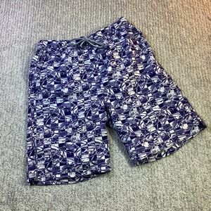 Peter Millar Seaside Men Fish Print Swim Trunks Size S NWT